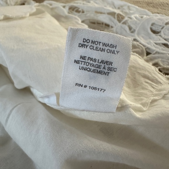 Ulla Johnson Marlis guipure lace-paneled linen Cream Blouse - Picture 8 of 10